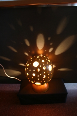 Svítidlo koule, Kamenina, v.40 cm. 